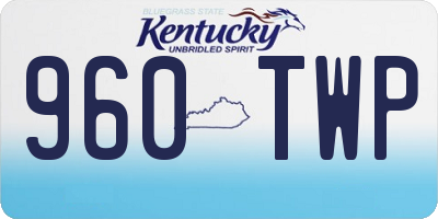KY license plate 960TWP