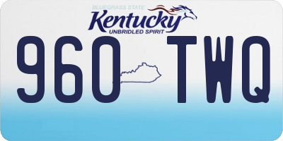 KY license plate 960TWQ