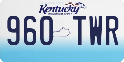 KY license plate 960TWR