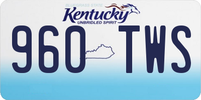 KY license plate 960TWS