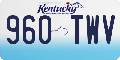 KY license plate 960TWV