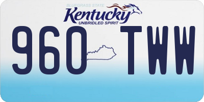 KY license plate 960TWW