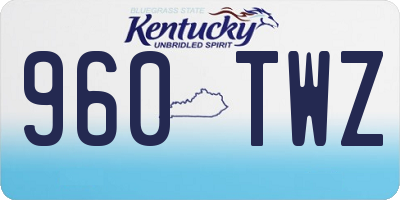 KY license plate 960TWZ