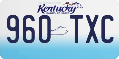 KY license plate 960TXC