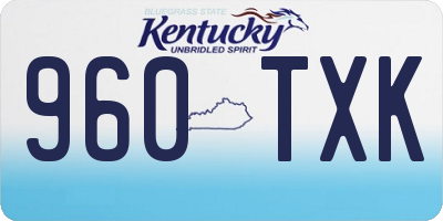 KY license plate 960TXK
