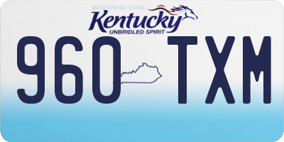 KY license plate 960TXM