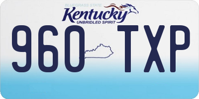 KY license plate 960TXP