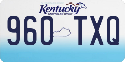 KY license plate 960TXQ