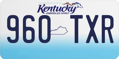 KY license plate 960TXR