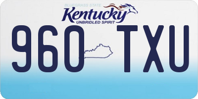 KY license plate 960TXU