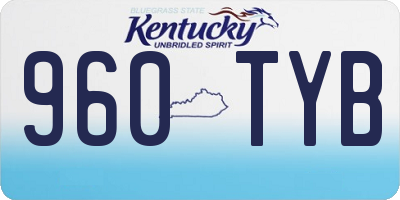 KY license plate 960TYB