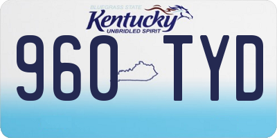 KY license plate 960TYD