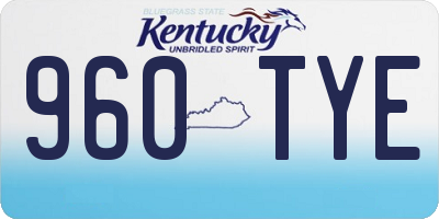 KY license plate 960TYE