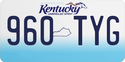 KY license plate 960TYG