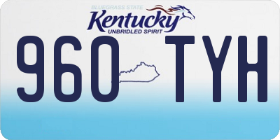 KY license plate 960TYH