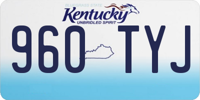 KY license plate 960TYJ