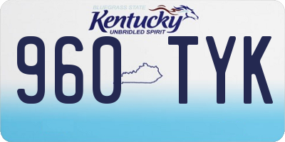 KY license plate 960TYK
