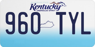 KY license plate 960TYL