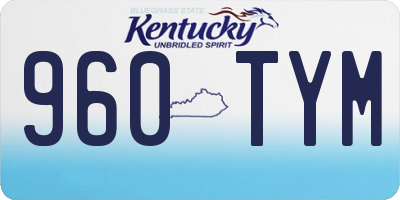 KY license plate 960TYM