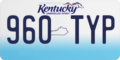 KY license plate 960TYP