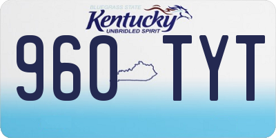 KY license plate 960TYT