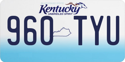 KY license plate 960TYU