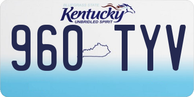 KY license plate 960TYV