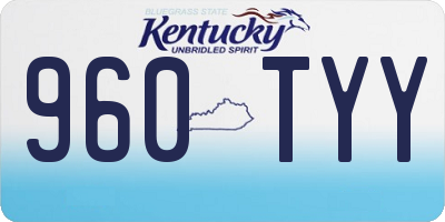 KY license plate 960TYY