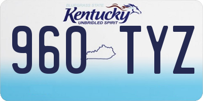KY license plate 960TYZ
