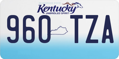 KY license plate 960TZA