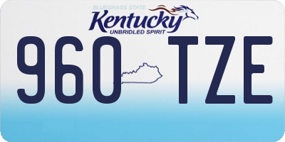 KY license plate 960TZE