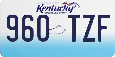 KY license plate 960TZF