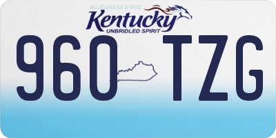 KY license plate 960TZG