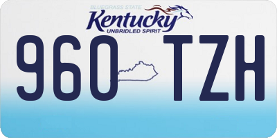 KY license plate 960TZH
