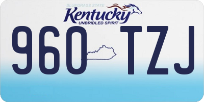 KY license plate 960TZJ