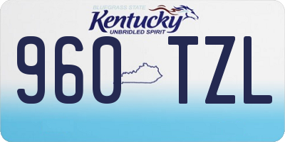 KY license plate 960TZL