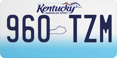 KY license plate 960TZM