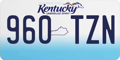 KY license plate 960TZN