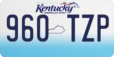 KY license plate 960TZP