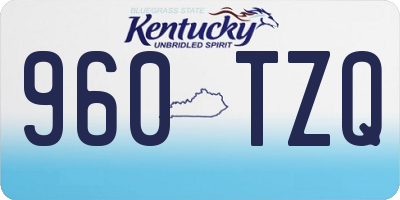KY license plate 960TZQ