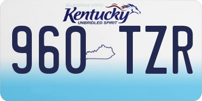 KY license plate 960TZR