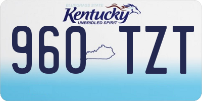 KY license plate 960TZT