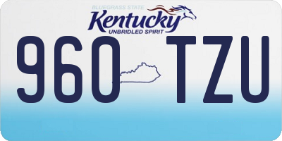 KY license plate 960TZU