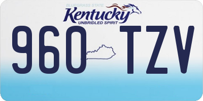 KY license plate 960TZV