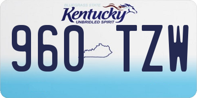 KY license plate 960TZW