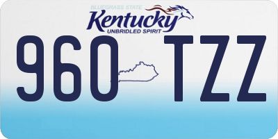 KY license plate 960TZZ