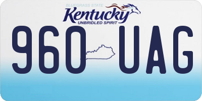 KY license plate 960UAG