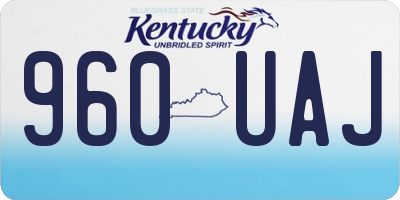 KY license plate 960UAJ