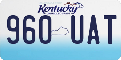 KY license plate 960UAT