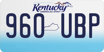 KY license plate 960UBP